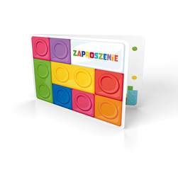 ZAPROSZENIA NA IMPREZĘ KLOCKI 6 SZTUK