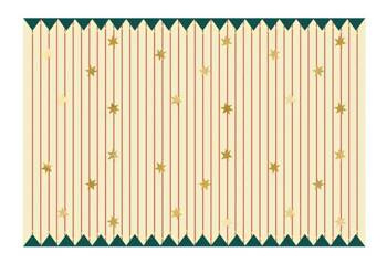 OBRUS PAPIEROWY PASY Z GWIAZDKAMI CYRK 180 X 120 CM