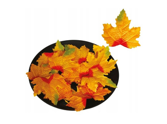 LIŚCIE DEKORACYJNE POMARAŃCZOWE 24 SZT