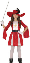 STRÓJ MAŁA PANI MUSZKIETER CZERWONA