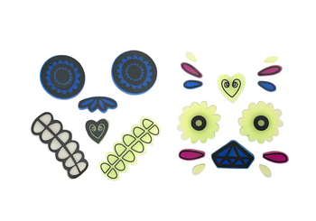 ŻELOWE NAKLEJKI NA DYNIĘ 2 SZT HALLOWEEN