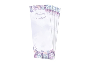 PODZIĘKOWANIA DLA GOŚCI LAWENDOWE 5 SZT MERCI