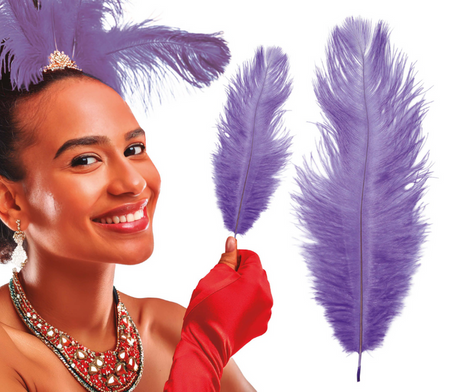 PIÓRO STRUSIE FIOLETOWE 30CM 1 SZT