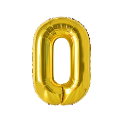 BALON CYFRA 0 ZŁOTY 100 CM
