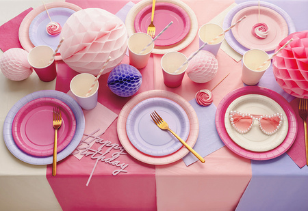 TALERZYKI PAPIEROWE LAWENDA 18 CM 6 SZT