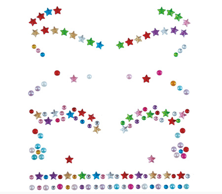 NAKLEJKI GWIAZDKI SAMOPRZYLEPNE NA TWARZ