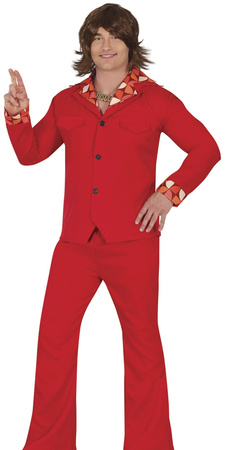STRÓJ MĘSKI DISCO CZERWONY