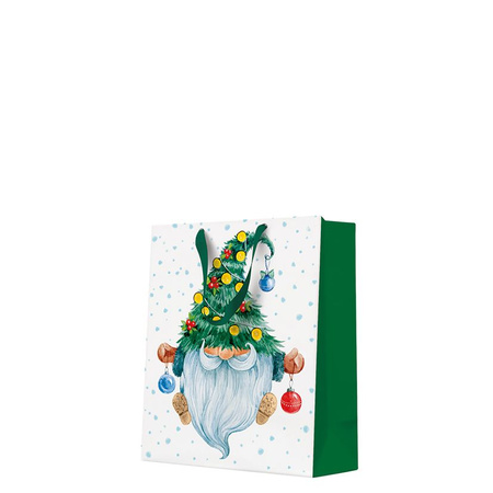 TORBA PREZENTOWA ZIELONY SKRZAT 20 X 25 X 10 CM 