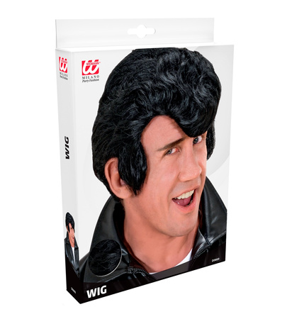 PERUKA ROCK BILLY CZARNA