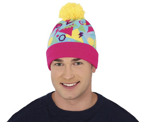 CZAPKA Z POMPONEM RETRO LATA 80