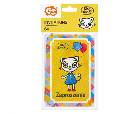 ZAPROSZENIA KICIA KOCIA 6 SZT.