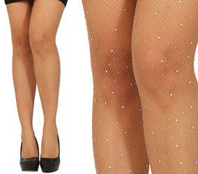 RAJSTOPY BEŻOWE Z KRYSZTAŁKAMI