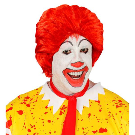 PERUKA KLAUNA CZERWONA 