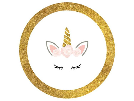 TALERZYKI PAPIEROWE PIĘKNY JEDNOROŻEC 6SZT