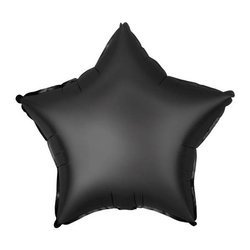 BALON FOLIOWY 45 CM GWIAZDA CZARNA MAT
