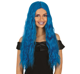 PERUKA NIEBIESKIE WŁOSY DŁUGIE