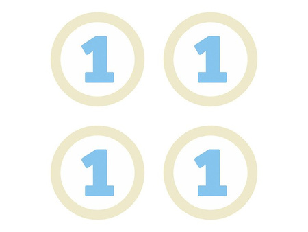 DEKORACJE 1 NIEBIESKI ROCZEK 4 SZT.