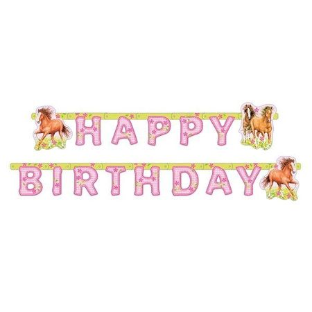 BANER PAPIEROWY URODZINY KONIE
