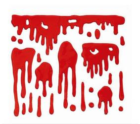 DEKORACJA NAKLEJKI ŚLADY KRWI 20X20 CM