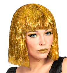 PERUKA BŁYSZCZĄCA ZŁOTA