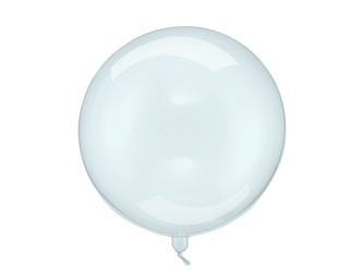 BALON KULA 40 CM TRANSPARENTNY NIEBIESKA