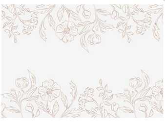 BIEŻNIK BIAŁY KWIATY 40 X 500 CM