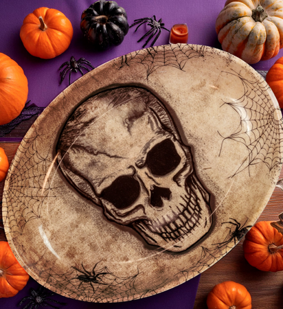 MISKA HALLOWEENOWA CZASZKA 25 X 33 CM