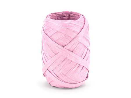 WSTĄŻKA RAFIA 5mm/10m JASNY RÓŻ