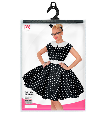 STRÓJ SUKIENKA CZARNA W GROSZKI 