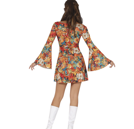 STRÓJ DAMSKI SUKIENKA HIPIS LATA 70