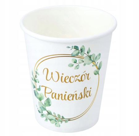 KUBECZKI PAPIEROWE WIECZÓR PANIEŃSKI 6 SZT 