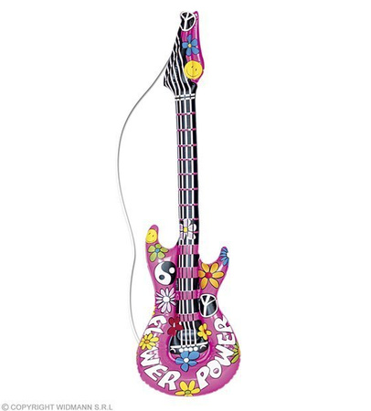 GITARA 105CM DMUCHANA HIPPIS RÓŻ