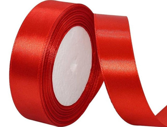 TASIEMKA SATYNOWA CZERWONA 25 MM 23M