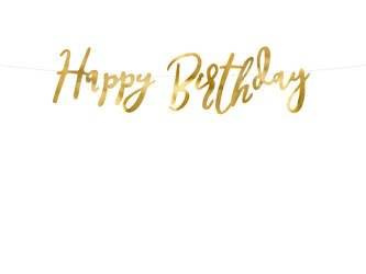 BANER HAPPY BIRTHDAY ZŁOTY