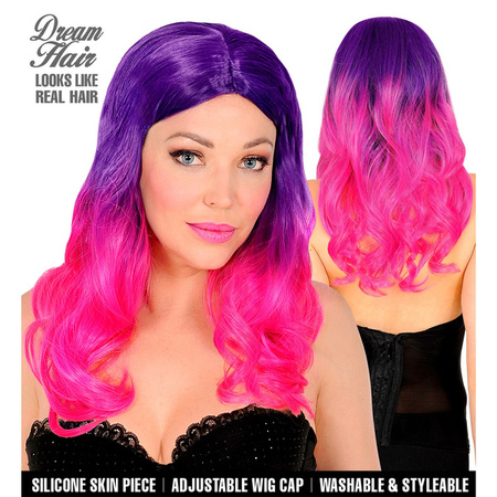 PARRUCCA DREAM HAIR ROSA OMBRE' in scatola PVC a colori