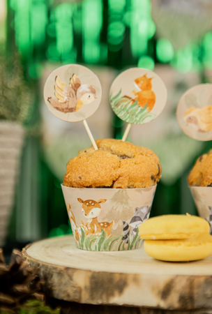 PAPILOTKI NA BABECZKI LEŚNE ZWIERZĄTKA 6 SZT