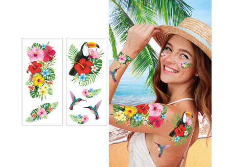 TATUAŻE TROPIKALNE HAWAJE 14 X 30 CM