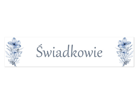 TABLICA REJESTRACYJNA ŚWIADKOWIE NIEBIESKIE KWIATY 2 SZT