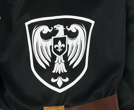 STRÓJ RYCERZ CZARNA TUNIKA