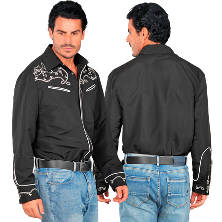 KOSZULA MĘSKA KOWBOJ CZARNA 