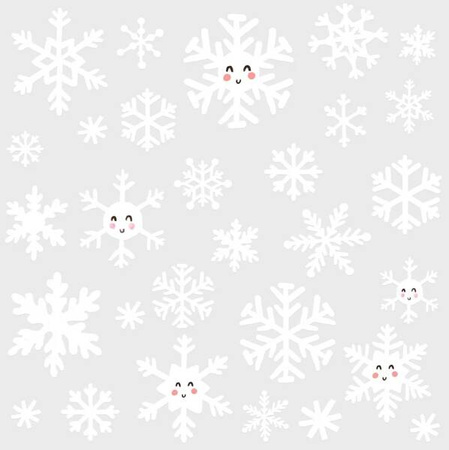 NAKLEJKI NA OKNO ŚNIEŻYNKI 120 SZT