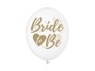 BALONY 30 CM BRIDE TO BE 50 SZT PRZEZROCZYSTE