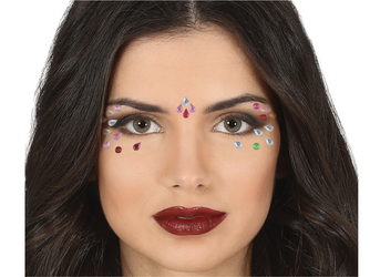 KROPELKI WIELOKOLOROWE SAMOPRZYLEPNE NA TWARZ