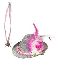 ZESTAW BAWARSKI MINI KAPELUSZ I NASZYJNIK