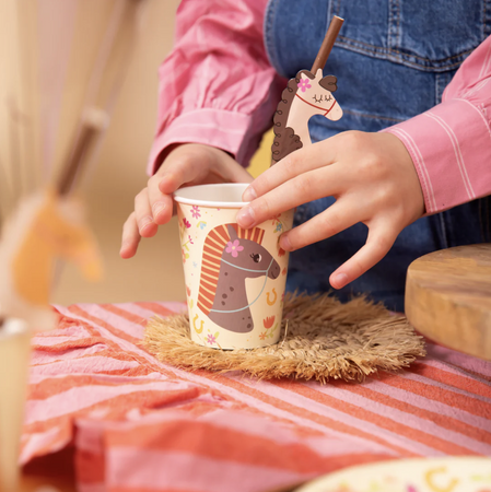 SŁOMKI PAPIEROWE KONIKI 19,5 CM 6 SZT