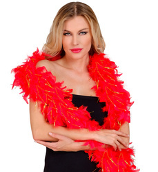 BOA CZERWONE Z PIÓR 180 CM 50 G