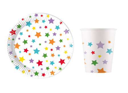 ZESTAW GWIAZDKI TALERZYKI + KUBECZKI
