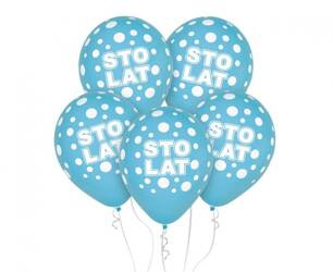 BALONY STO LAT NIEBIESKIE 30 CM 5 SZT