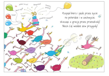 KARTKA URODZINOWA 30 BIAŁA