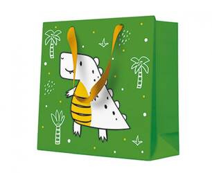 TORBA PAPIEROWA DINOZAUR 17x17x6 CM